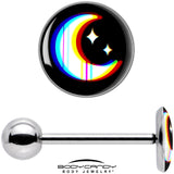 Chromatic Moon Barbell Tongue Ring by Onyx O