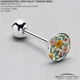 Blossom Creation Wildflower Flowers Barbell Tongue Ring by Onyx O