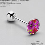Blossom Creation Tropical Floral Flowers Barbell Tongue Ring by Onyx O
