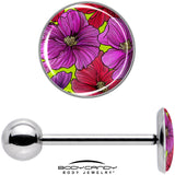 Blossom Creation Tropical Floral Flowers Barbell Tongue Ring by Onyx O