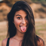 Burning Skull Candle Barbell Tongue Ring by Onyx O