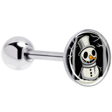 Christmas Holiday Spooky Snowman Barbell Tongue Ring by Onyx O