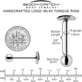 Christmas Holiday Spooky Snowman Barbell Tongue Ring by Onyx O