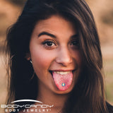 Burning Marshmallow Barbell Tongue Ring by Onyx O