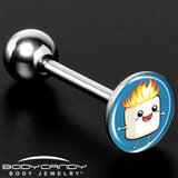 Burning Marshmallow Barbell Tongue Ring by Onyx O