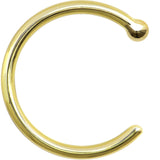 18G 3/8 Solid 14K Yellow Gold Nose Hoop