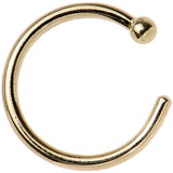 18G 5/16 Solid 14K Yellow Gold Nose Hoop