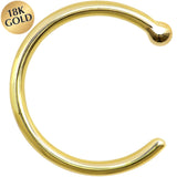 18G 5/16 Solid 18K Yellow Gold Nose Hoop