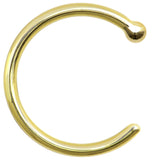 18G 5/16 Solid 18K Yellow Gold Nose Hoop