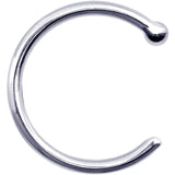 18G 3/8 Solid 18K White Gold Nose Hoop