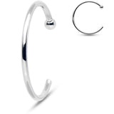 20G 3/8 Solid 18K White Gold Nose Hoop