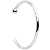 20G 3/8 Solid 18K White Gold Nose Hoop