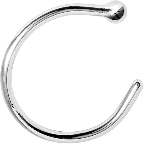 20G 3/8 925 Sterling Silver Nose Hoop