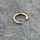 20G 1/4 14k Solid Yellow Gold Nose Hoop