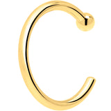 20G 1/4 14k Solid Yellow Gold Nose Hoop