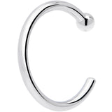 20G 1/4 14k Solid White Gold Nose Hoop