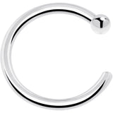 20G 1/4 14k Solid White Gold Nose Hoop