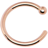 20G 1/4 14k Solid Rose Gold Nose Hoop