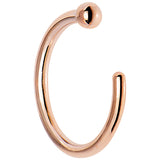 20G 1/4 14k Solid Rose Gold Nose Hoop