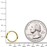 14G 3/8 Handcrafted Solid 14k Yellow Gold Seamless Circular Ring
