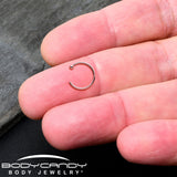 20G 3/8 Solid 18K Rose Gold Nose Hoop