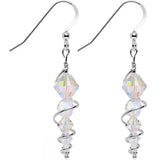 925 Sterling Icicle Drop Earrings Created with Crystals