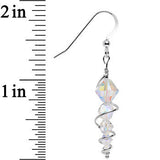 925 Sterling Icicle Drop Earrings Created with Crystals