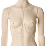 Brilliant BCR Necklace to Nipple Chain Created with Crystals