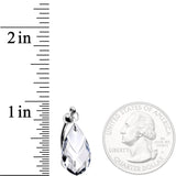 Clear Drop Reversible Belly Ring Created with Crystals