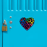 Acrylicious Rainbow Cheetah Print Heart Magnet by Onyx O