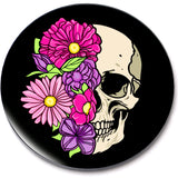 Acrylicious Floral Flowers Skull Magnet by Onyx O