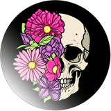 Acrylicious Floral Flowers Skull Magnet by Onyx O