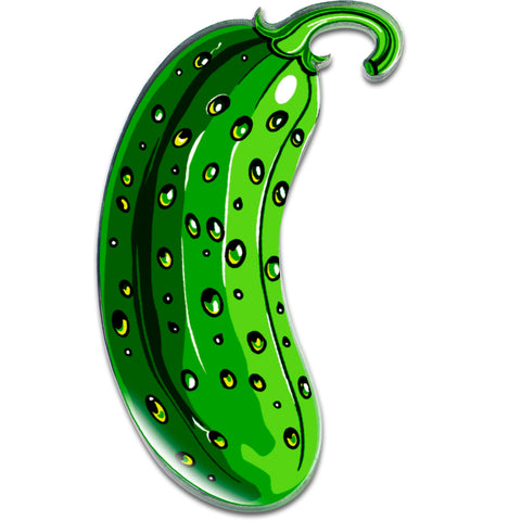 Acrylicious Funky Green Pickle Magnet by Onyx O