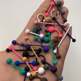 14G Beautiful Brown Matte Industrial Barbell 38mm