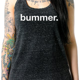 Bummer Black Gray Cosmic Twist Back Tank Top