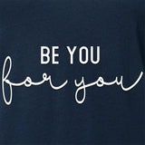 Be You, For You Black Tapered V-Neck Tee Shirt