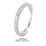 20G Implant Grade Titanium Triple Sided Micro Gem Hinged Nose Hoop