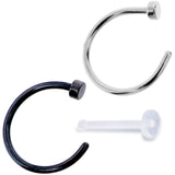 20G 5/16 Pack Set of 3 Assorted Stainless Steel Nose Hoop Rings