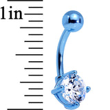 Clear Cubic Zirconia Gem Multicolor Belly Ring Set of 5
