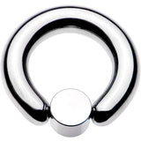 4G 9/16 White Faux Opal 7mm Disc BCR Captive Ring