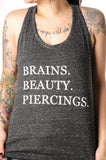 Brains Beauty & Piercings Cosmic Twist Back Tank Top