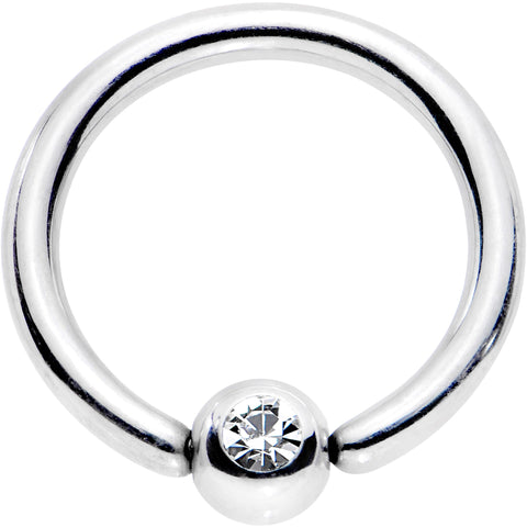18G 5/16 Clear CZ Gem Steel 3mm Ball BCR Captive Ring