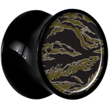Black Acrylic Tiger Camo Print Saddle Plug Set 00G