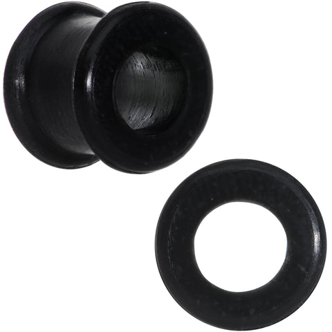 00G Flexible Black Silicone Double Flare Tunnel Plug Set