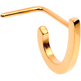 20G Rose Gold Tone Faux Hoop L Shaped Nose Ring