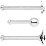 Clear CZ Gem Night Sky Nose Bone 3 Pack Set
