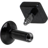 3/16 Black IP Rhombus Internally Threaded Daith Cartilage Tragus