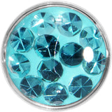 8G Zircon Blue Ferido Crystal Steel Screw Fit Plug Set