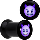 2G Licensed Purple Devil emoji Acrylic Double Flare Plug Set