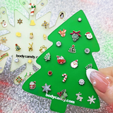 Christmas Tree Travel Flat Back Earring Palette